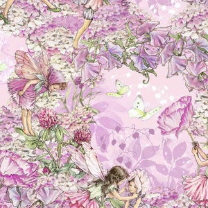 Petal Flower Fairies Pink | Fairy Fabric | Michael Miller - DC5057 | Fabric By The Yard | Quilting Fabric