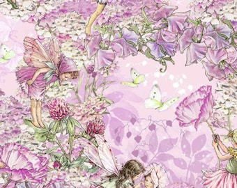 Petal Flower Fairies Pink | Fairy Fabric | Michael Miller - DC5057 | Fabric By The Yard | Quilting Fabric