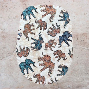 Boho Elephants Stand Mixer Slider Mover Mat | Elephant Boho Stand Mixer Mat