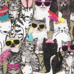 Fancypants Cat Fabric AWUD 22083  Robert Kaufman Fabric By The Yard