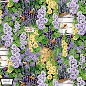 Pure Honey Fabric - Bee Culture Collection - DCX11259-LILA - Michael Miller - Fabric By The Yard