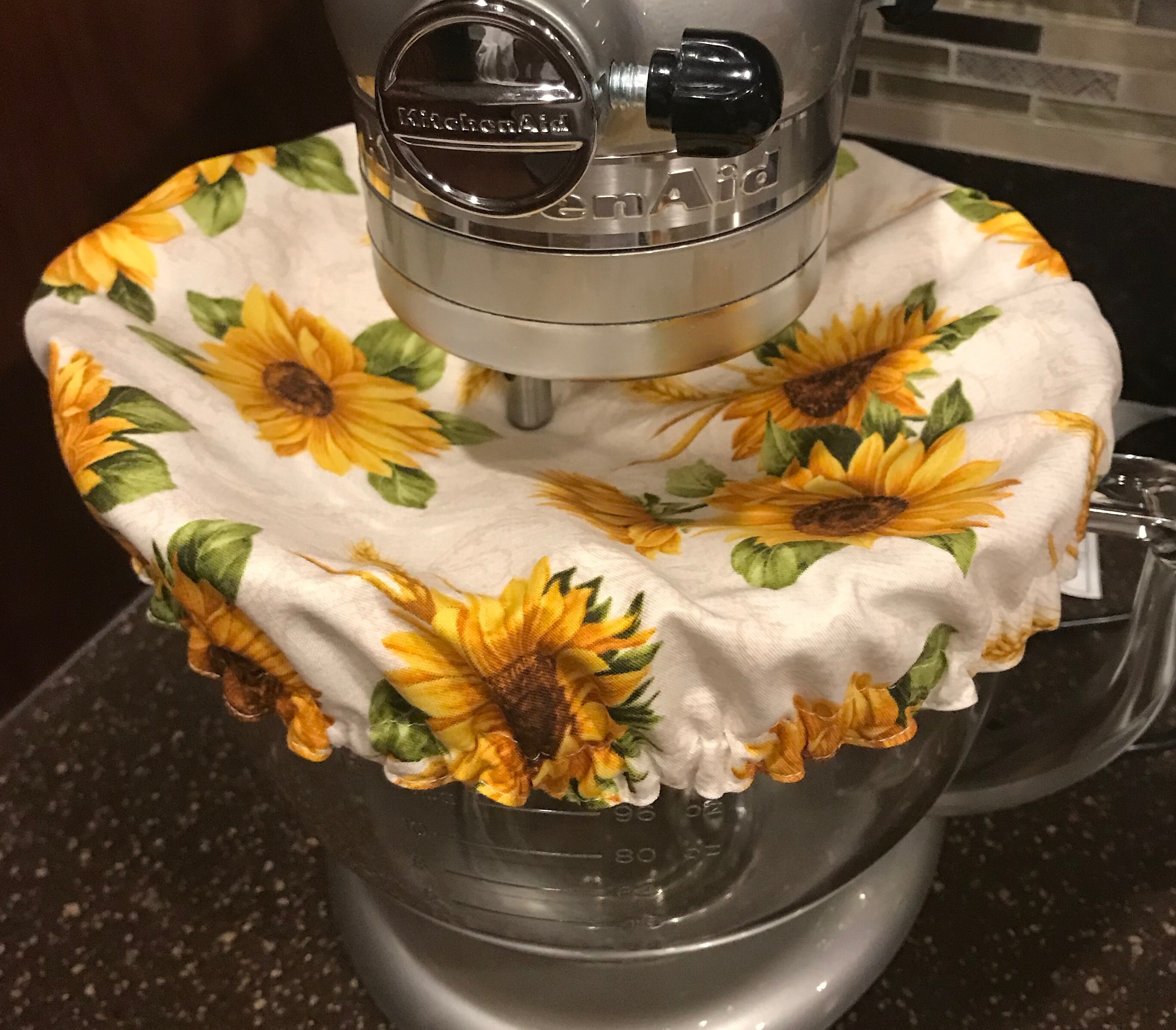 XL Sunflowers Bowl Cover Kitchenaid Bowl Cover Sunflower Etsy Canada