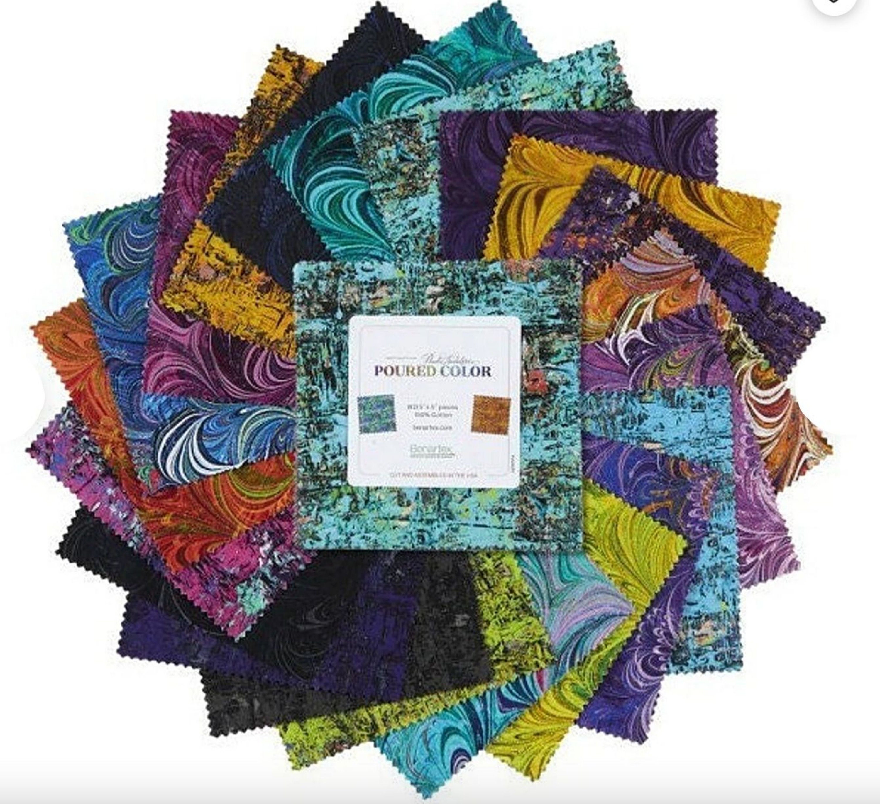 Moonlight Garden Quilt Fabric - 10x10 Pack - set of 42 10 squares