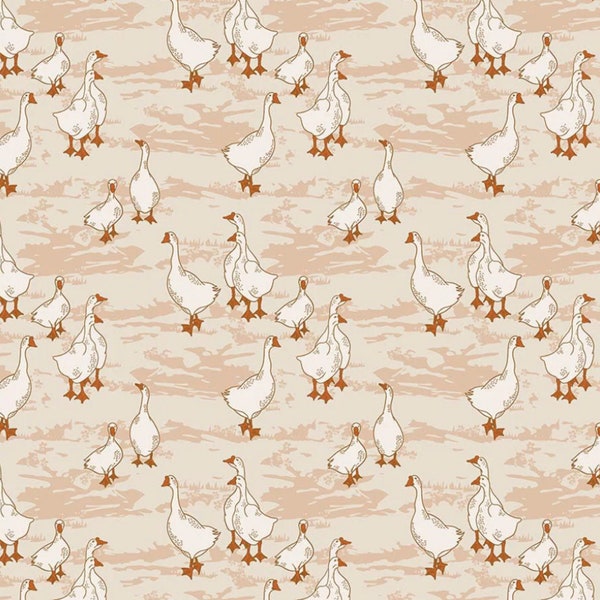 Geese from the Wild Cottage Collection from Figo Fabrics 90701