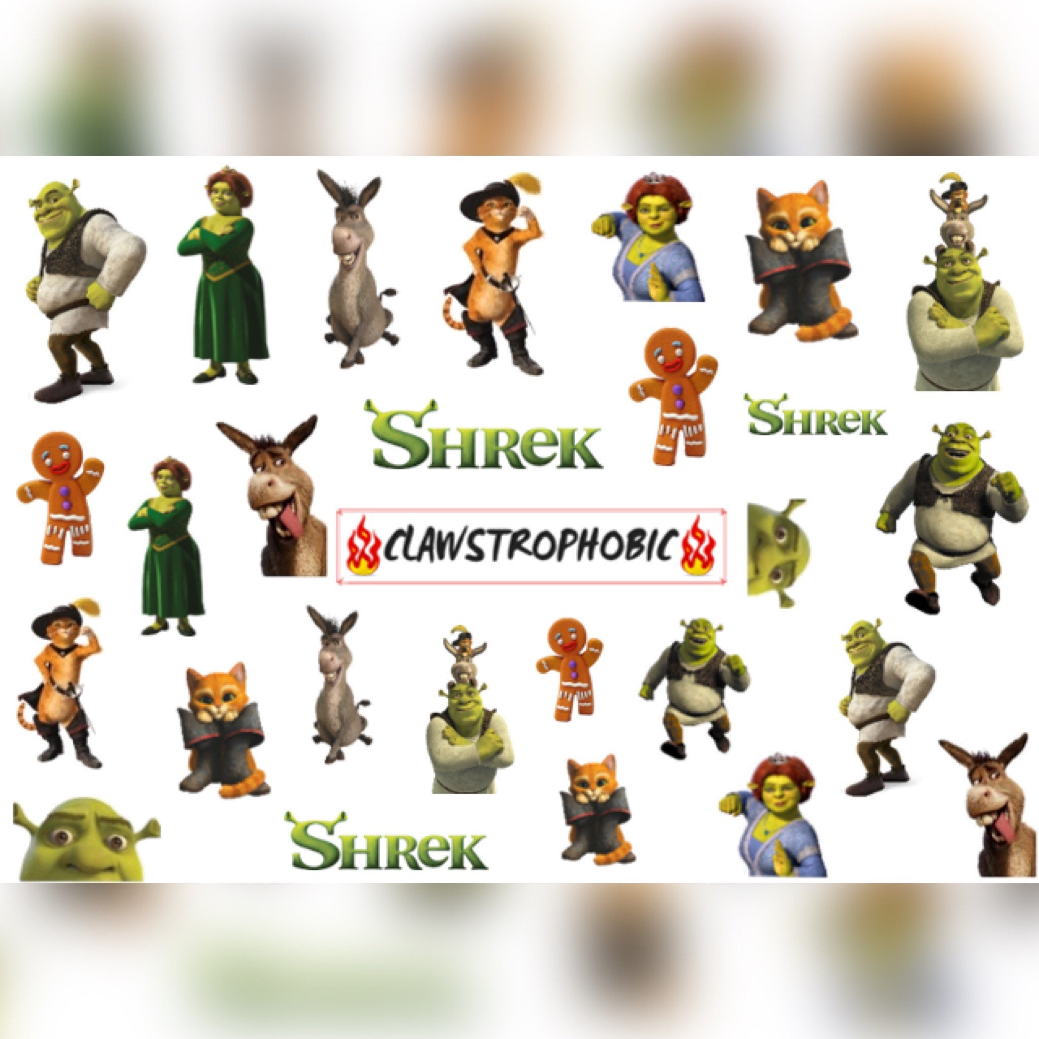 Passion Stickers - Shrek Kids Movie Logo Decals