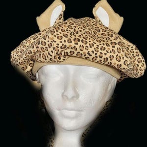 Cheetah, Kitty Hat  Beret