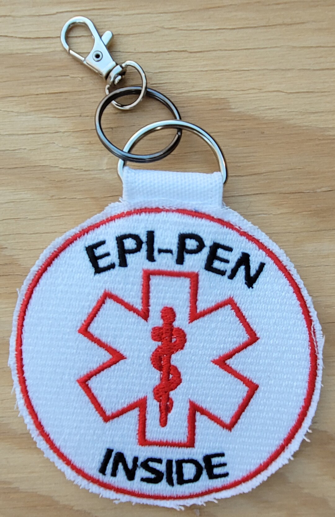Embroidered Bag Tag Epi Pen Inside Etsy