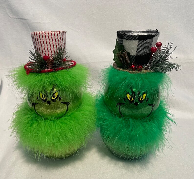 Fish Bowl Grinch Christmas Decor Grinch Holidays Decorlight Etsy