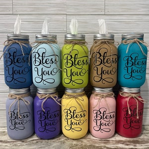 Bless You| Mason Jar Tissue Dispensers | Mason Jar Tissue Holder