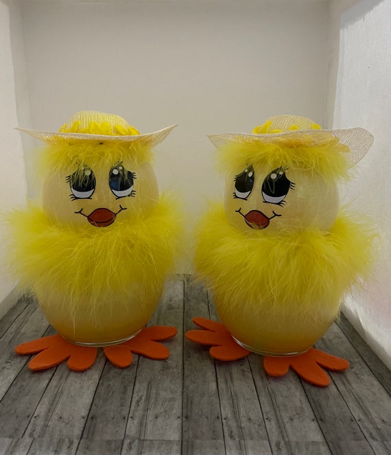 Light up Easter Chick Easter Chick Holiday Decor Easter Etsy