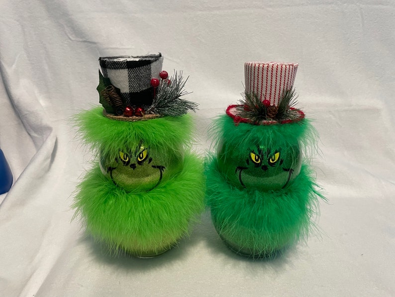 Fish Bowl Grinch Christmas Decor Grinch Holidays Decorlight Etsy