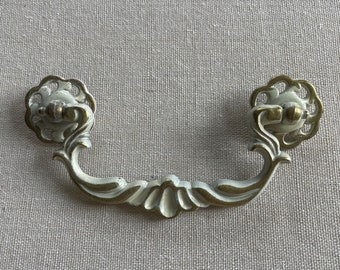 Vintage French provincial bail drawer pulls. Shabby chic style.