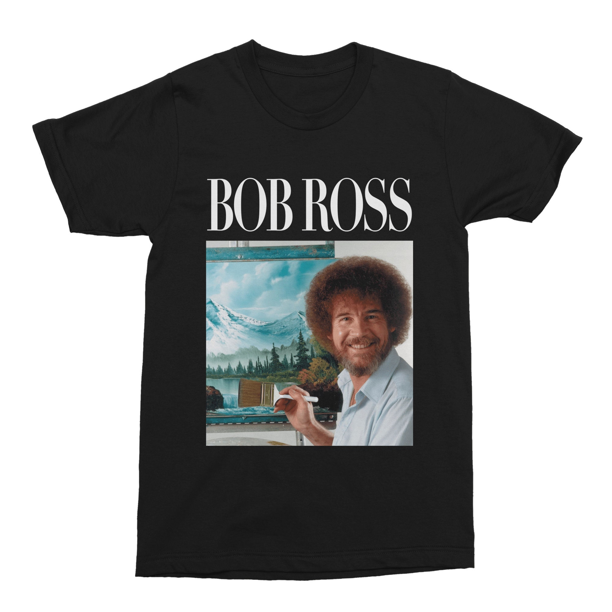 Bob Ross Tshirt
 Bob Ross T Shirt Uni Retro The Happy Painter Tee Vintage