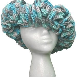 Frosted Mint Crochet Ruffle Hat