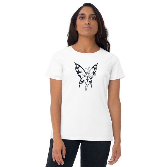 Butterfly Woman Short Sleeve T-shirt - Etsy