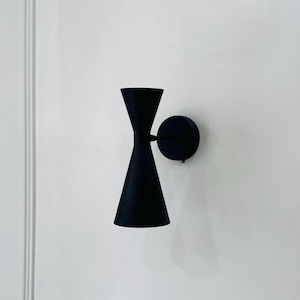 Mid Century Modern Brass Wall Sconce - Handcrafted Light Fixture
