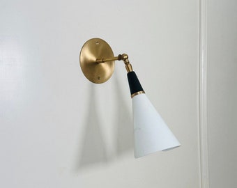 Handcrafted Brass Wall Sconce: Modern Reading Lamp