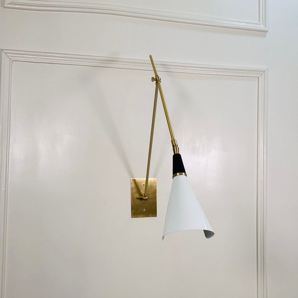 Modern Brass Wall Lamp, Handmade Vintage SCICCOSO Brass Wall Lamp, Handcrafted Wall Lamp Mid Century Wall Scone Light Fixture