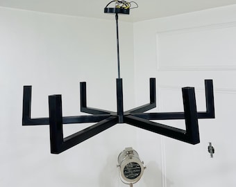 Modern Brass 6 Arm Chandelier Mid Century Hand Made Sputnik Chandelier Light Fixture