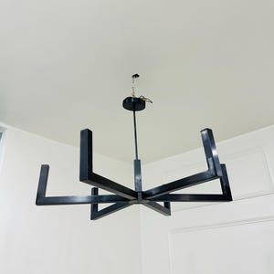 Modern Brass 6 Arm Chandelier Mid Century Hand Made Sputnik Chandelier Light Fixture
