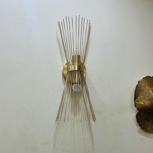 Mid-Century Modern Brass Handmade Brass Wall Scone Light Fixture