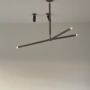 3-Light Handmade Brass Sputnik Chandelier | Mid-century Modern Ceiling Light Fixture