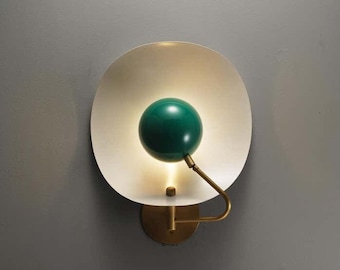 Modern Hand Made Brass Stilnovo Wall Scone Light Fixture