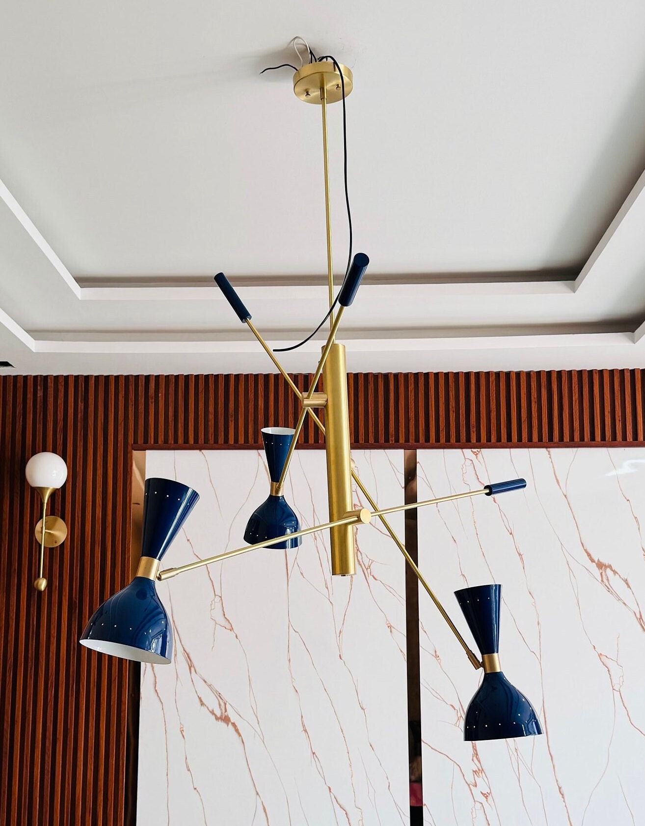 真鍮スプートニクシャンデリア | ミッドセンチュリーモダン照明器具