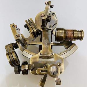 Nautical Hand-Made 6&quot; Antique Brass Working Navigational Sextant Marine Ship Astrolabe Model Sextant