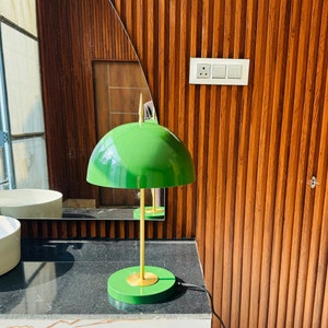 Handmade Brass Mid Century Table Lamp: 2 -Light Design