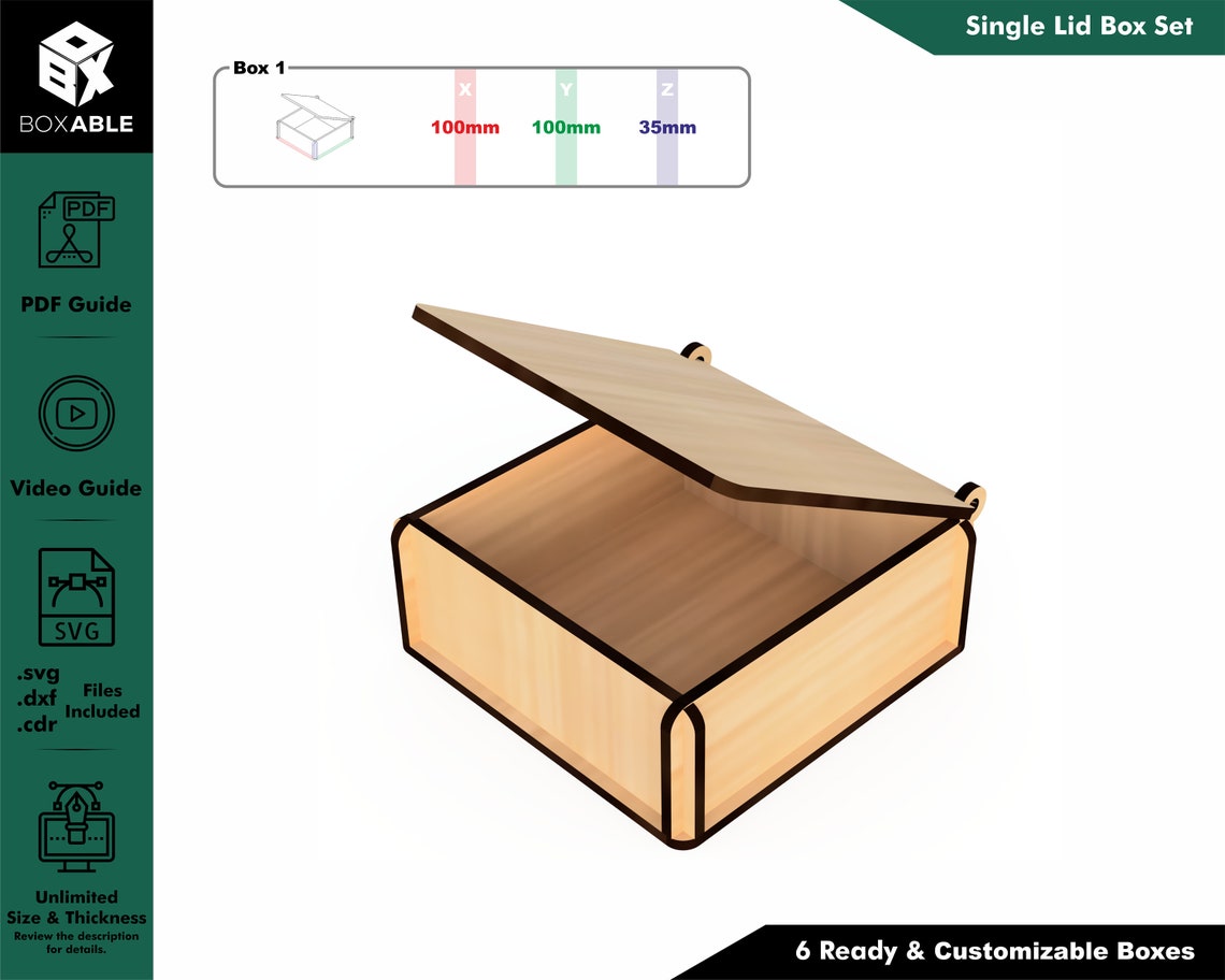 Laser Cut Single Lid Box Set Storage Box Bundle Multiple - Etsy