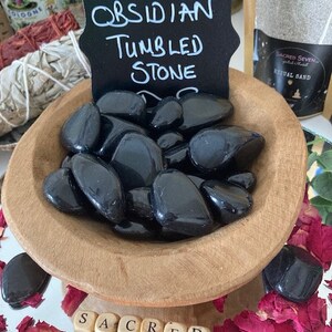 Obsidian, Tumbled Stone, Crystals, Crystal Shop, Crystal Stones, Obsidian Stone