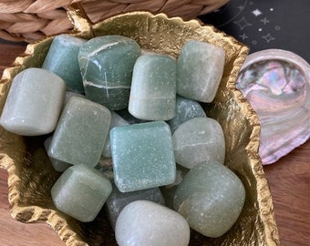 Green Aventurine, Crystals, Chakra Crystals, Chakras, Tumbles Stones, Home and Living, Meditation