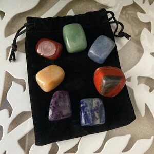 Chakra Balancing Kit, Crystals, Tumbled Stones, Gift Set, Meditation