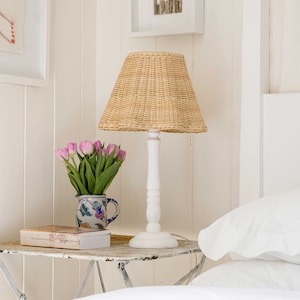 Wave Rattan Lampshade / Wicker Pendant Shade (Medium)