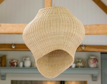 Shell Rattan Pendant / Wicker Chandelier