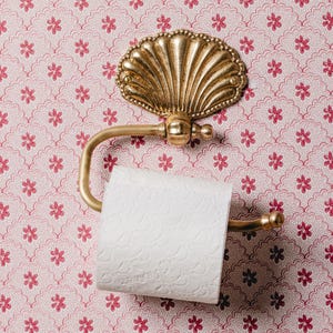Porta rotolo di carta igienica / porta asciugamani Cara Brass