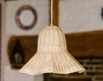 Octavia Rattan Pendant / Wicker Lampshade (Medium)