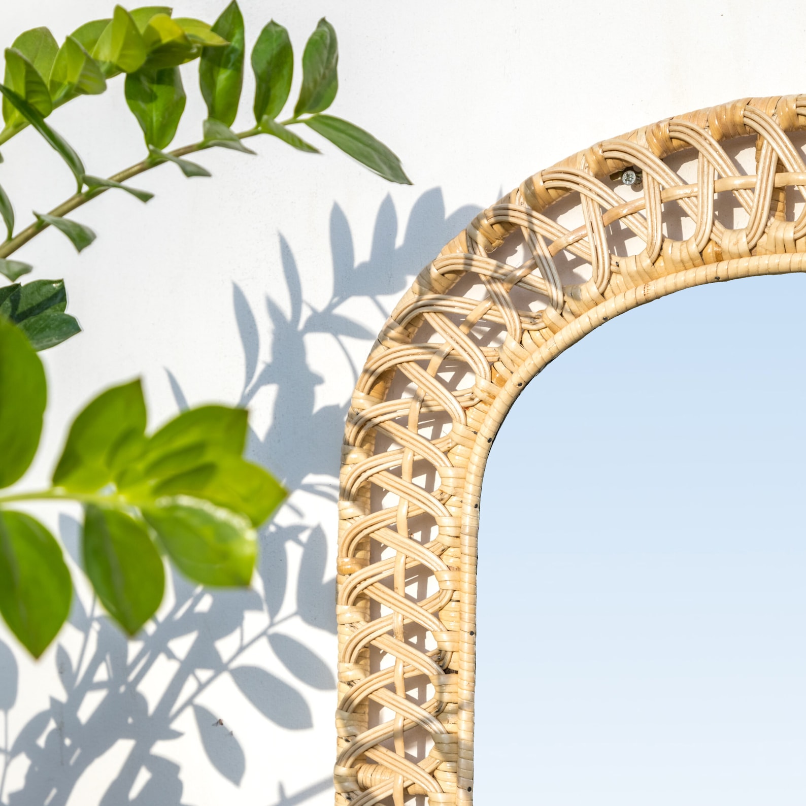 Rattan Arch Mirror Wicker Woven Mirror Bamboo Frame Mirror Etsy UK