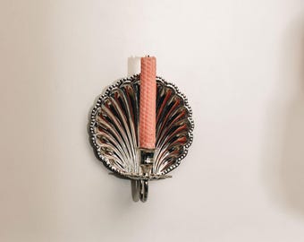 Shell Brass Wall Sconce Single (Polished Chrome)