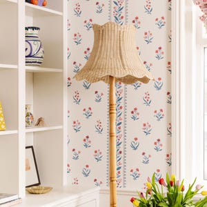 Cecelia Rattan Scalloped Lampshade