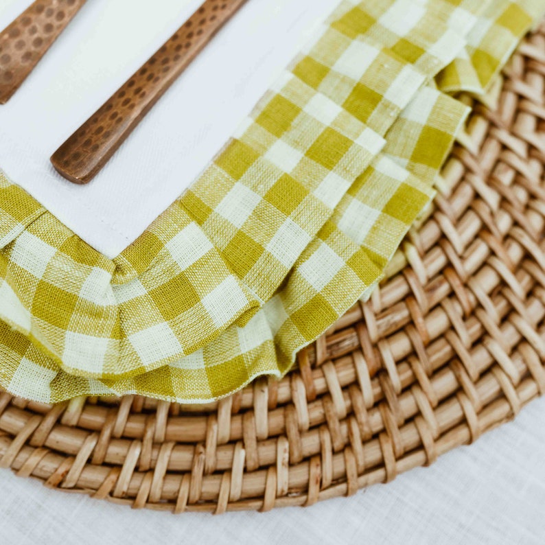 Gingham Linen Napkin image 3