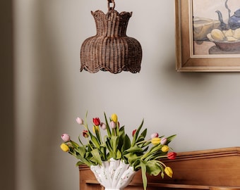 Anar Rattan Pendant Shade Small (Teak)