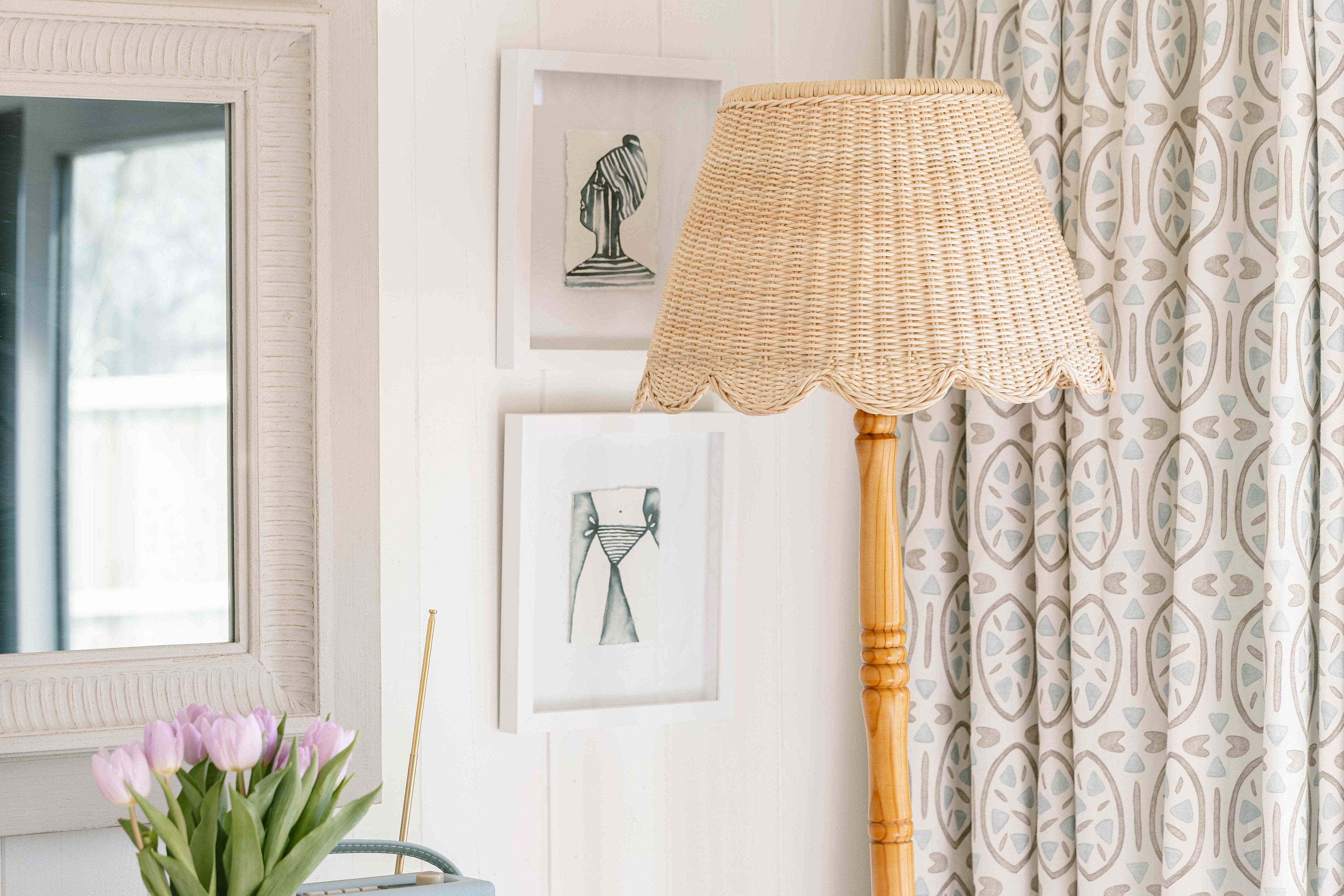 Scalloped Rattan Lampshade rattan Pendant Light large Etsy Australia