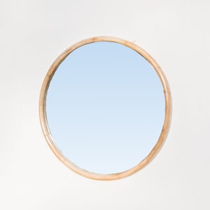 Large Rattan Mirror, Wicker Wall Mirror, Round Frame Mirror