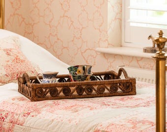 Ivy Rattan Tray (Teak)