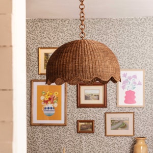 Etta Rattan Pendant Shade Large (Teak)