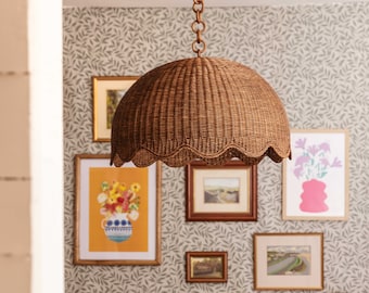 Etta Rattan Pendant Shade Large (Teak)