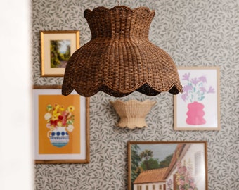 Anar Rattan Pendant Shade (Large Teak)