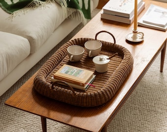 Rattan Chunky Tray Big (Teak)